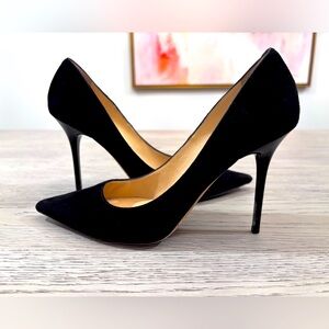 Jimmy Choo Black Suede Agnes Pump Size 7